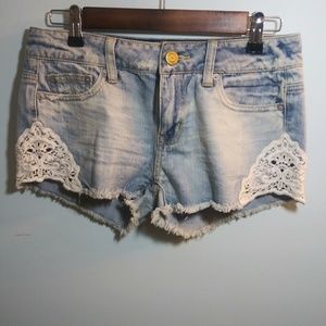 American Eagle Lace Distressed Shorts